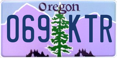 OR license plate 069KTR