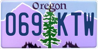 OR license plate 069KTW