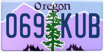 OR license plate 069KUB