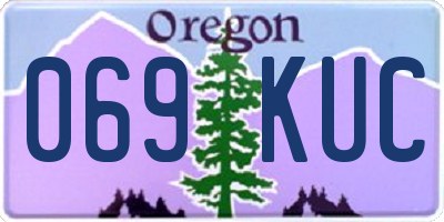 OR license plate 069KUC