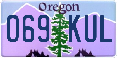 OR license plate 069KUL