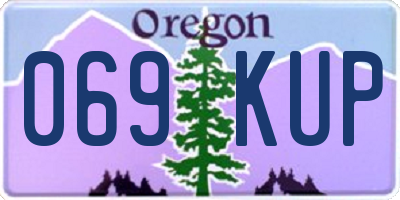 OR license plate 069KUP