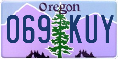 OR license plate 069KUY