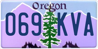 OR license plate 069KVA