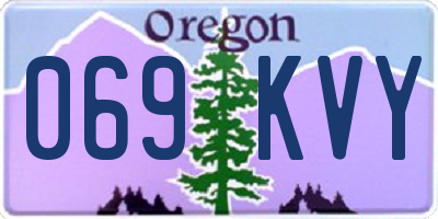 OR license plate 069KVY