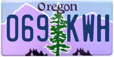 OR license plate 069KWH