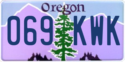 OR license plate 069KWK