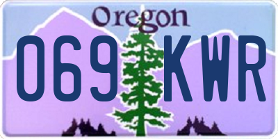 OR license plate 069KWR