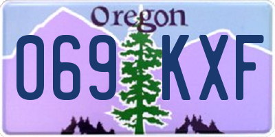 OR license plate 069KXF