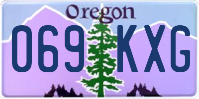 OR license plate 069KXG