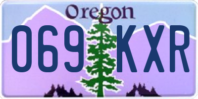 OR license plate 069KXR