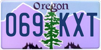 OR license plate 069KXT