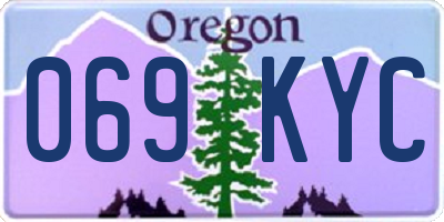 OR license plate 069KYC