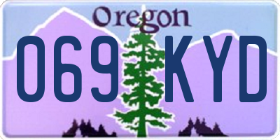 OR license plate 069KYD