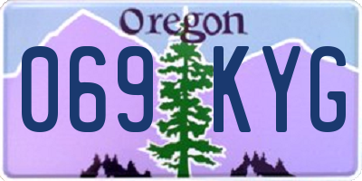 OR license plate 069KYG