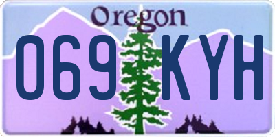 OR license plate 069KYH