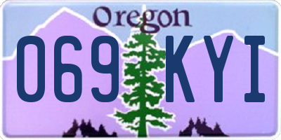 OR license plate 069KYI