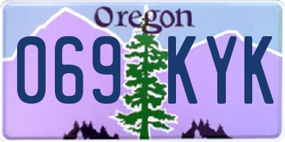 OR license plate 069KYK