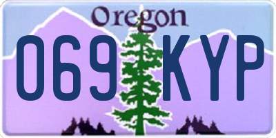 OR license plate 069KYP