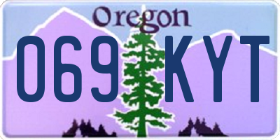 OR license plate 069KYT