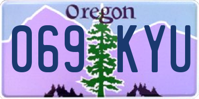 OR license plate 069KYU