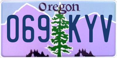 OR license plate 069KYV