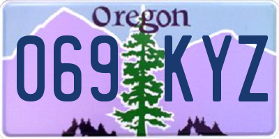 OR license plate 069KYZ