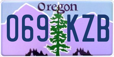 OR license plate 069KZB