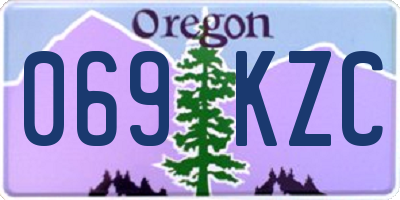 OR license plate 069KZC
