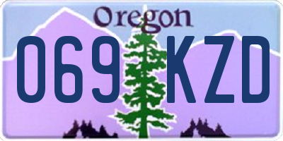 OR license plate 069KZD