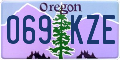 OR license plate 069KZE