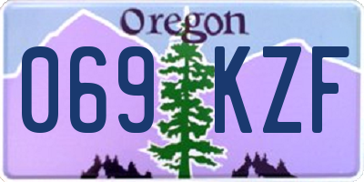 OR license plate 069KZF