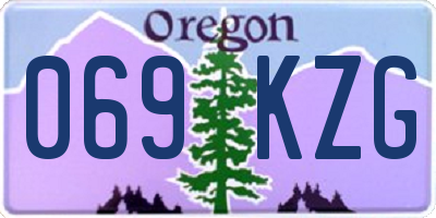 OR license plate 069KZG