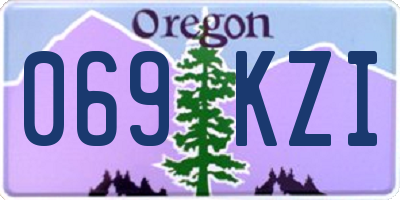 OR license plate 069KZI