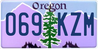 OR license plate 069KZM