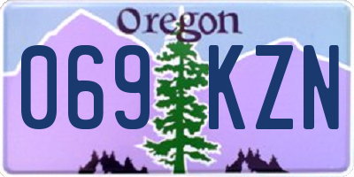 OR license plate 069KZN