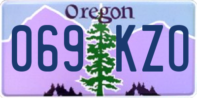 OR license plate 069KZO