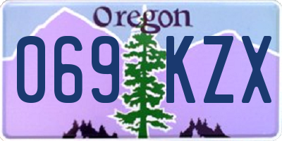 OR license plate 069KZX