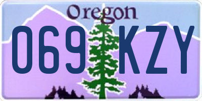 OR license plate 069KZY