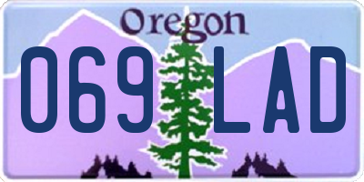 OR license plate 069LAD