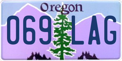 OR license plate 069LAG
