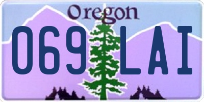 OR license plate 069LAI