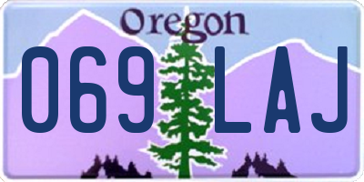OR license plate 069LAJ