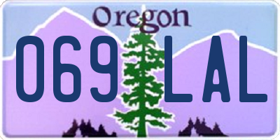 OR license plate 069LAL