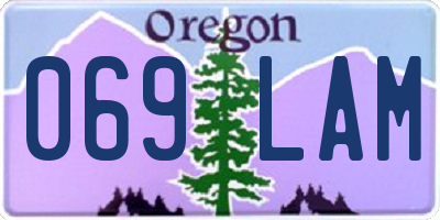 OR license plate 069LAM