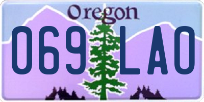 OR license plate 069LAO