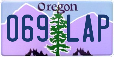 OR license plate 069LAP