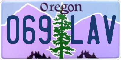 OR license plate 069LAV