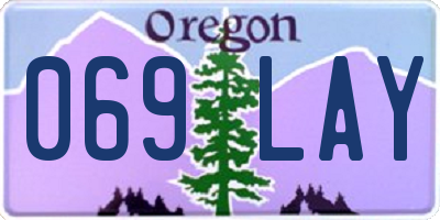 OR license plate 069LAY