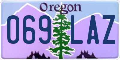 OR license plate 069LAZ